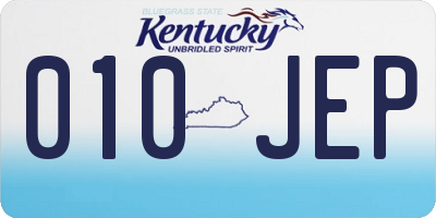 KY license plate 010JEP