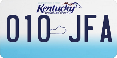 KY license plate 010JFA
