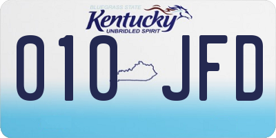 KY license plate 010JFD
