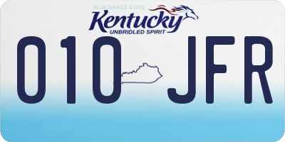 KY license plate 010JFR