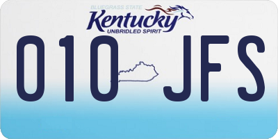 KY license plate 010JFS