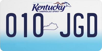 KY license plate 010JGD