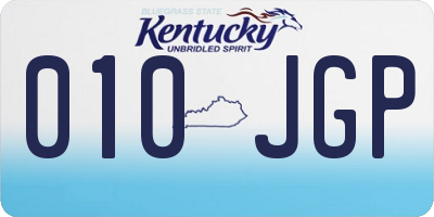 KY license plate 010JGP