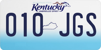 KY license plate 010JGS