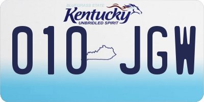 KY license plate 010JGW