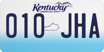 KY license plate 010JHA