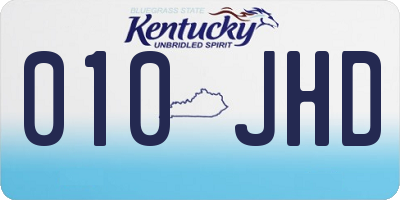 KY license plate 010JHD
