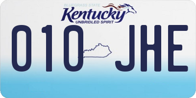 KY license plate 010JHE