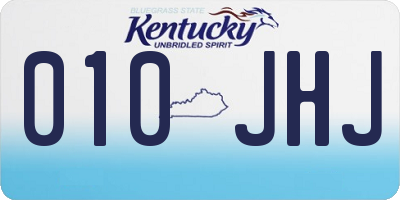KY license plate 010JHJ