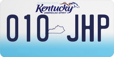 KY license plate 010JHP