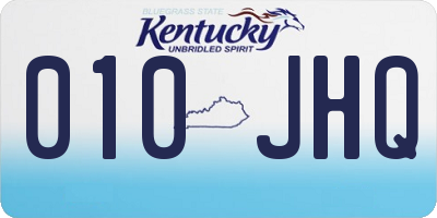 KY license plate 010JHQ