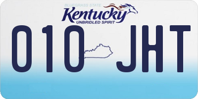 KY license plate 010JHT