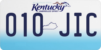 KY license plate 010JIC