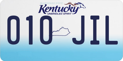 KY license plate 010JIL