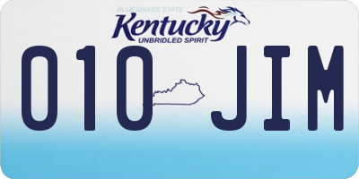KY license plate 010JIM