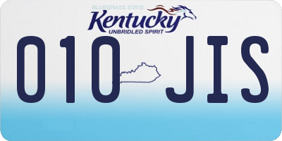 KY license plate 010JIS