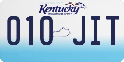 KY license plate 010JIT