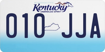 KY license plate 010JJA