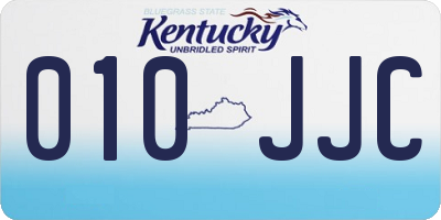 KY license plate 010JJC