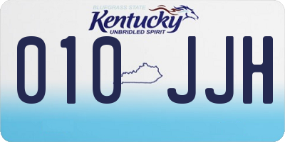 KY license plate 010JJH