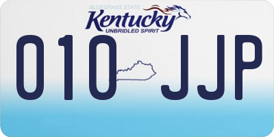 KY license plate 010JJP