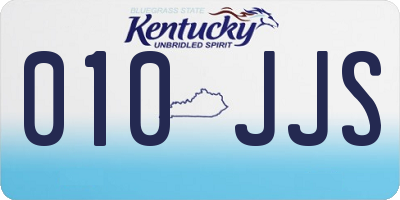KY license plate 010JJS