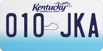 KY license plate 010JKA