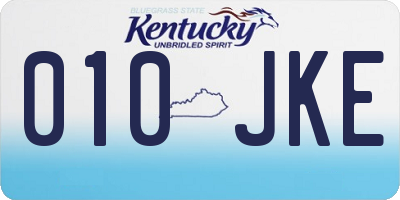 KY license plate 010JKE