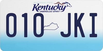 KY license plate 010JKI