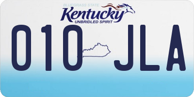 KY license plate 010JLA