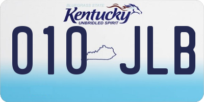 KY license plate 010JLB