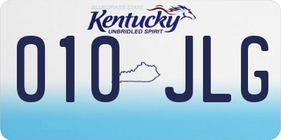 KY license plate 010JLG
