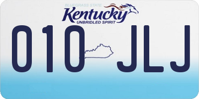 KY license plate 010JLJ