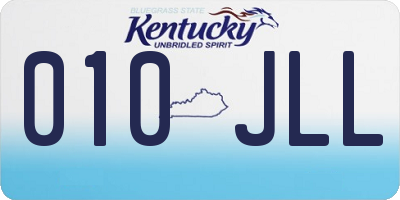 KY license plate 010JLL