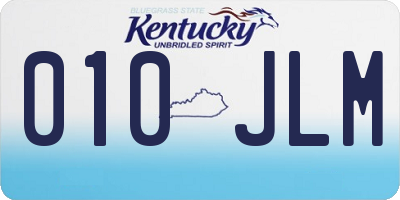 KY license plate 010JLM