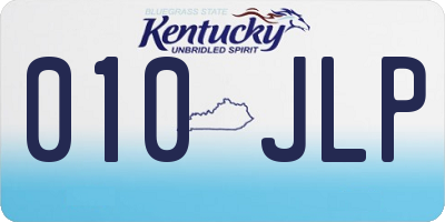 KY license plate 010JLP