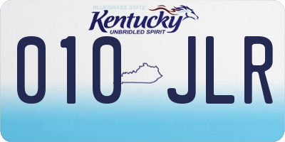 KY license plate 010JLR