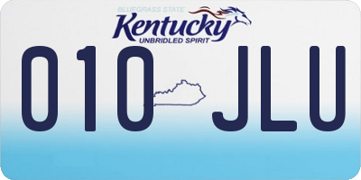 KY license plate 010JLU