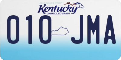 KY license plate 010JMA