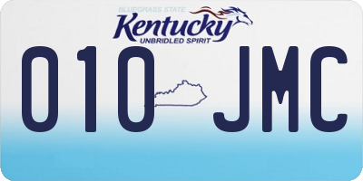 KY license plate 010JMC