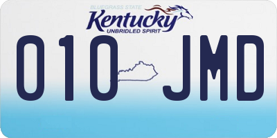 KY license plate 010JMD
