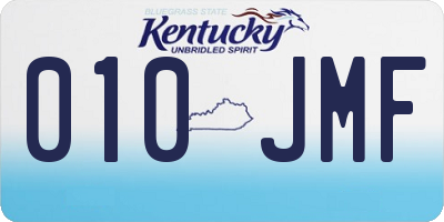 KY license plate 010JMF