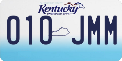 KY license plate 010JMM