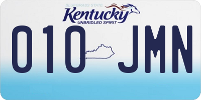 KY license plate 010JMN