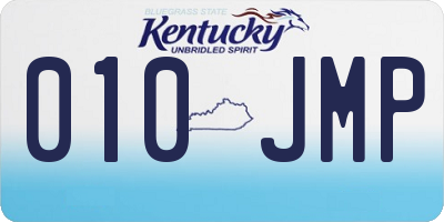 KY license plate 010JMP