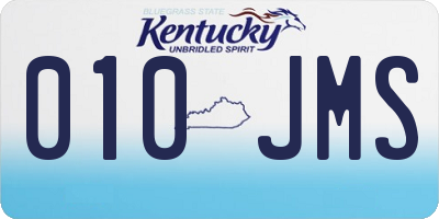 KY license plate 010JMS