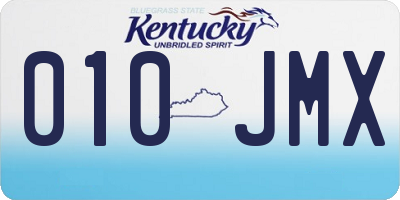 KY license plate 010JMX