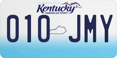KY license plate 010JMY