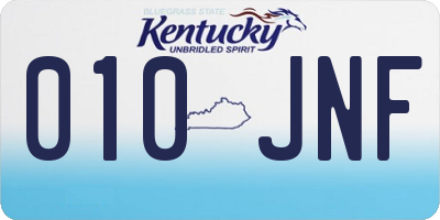 KY license plate 010JNF