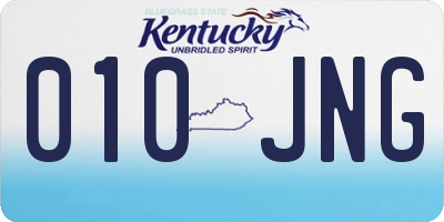 KY license plate 010JNG
